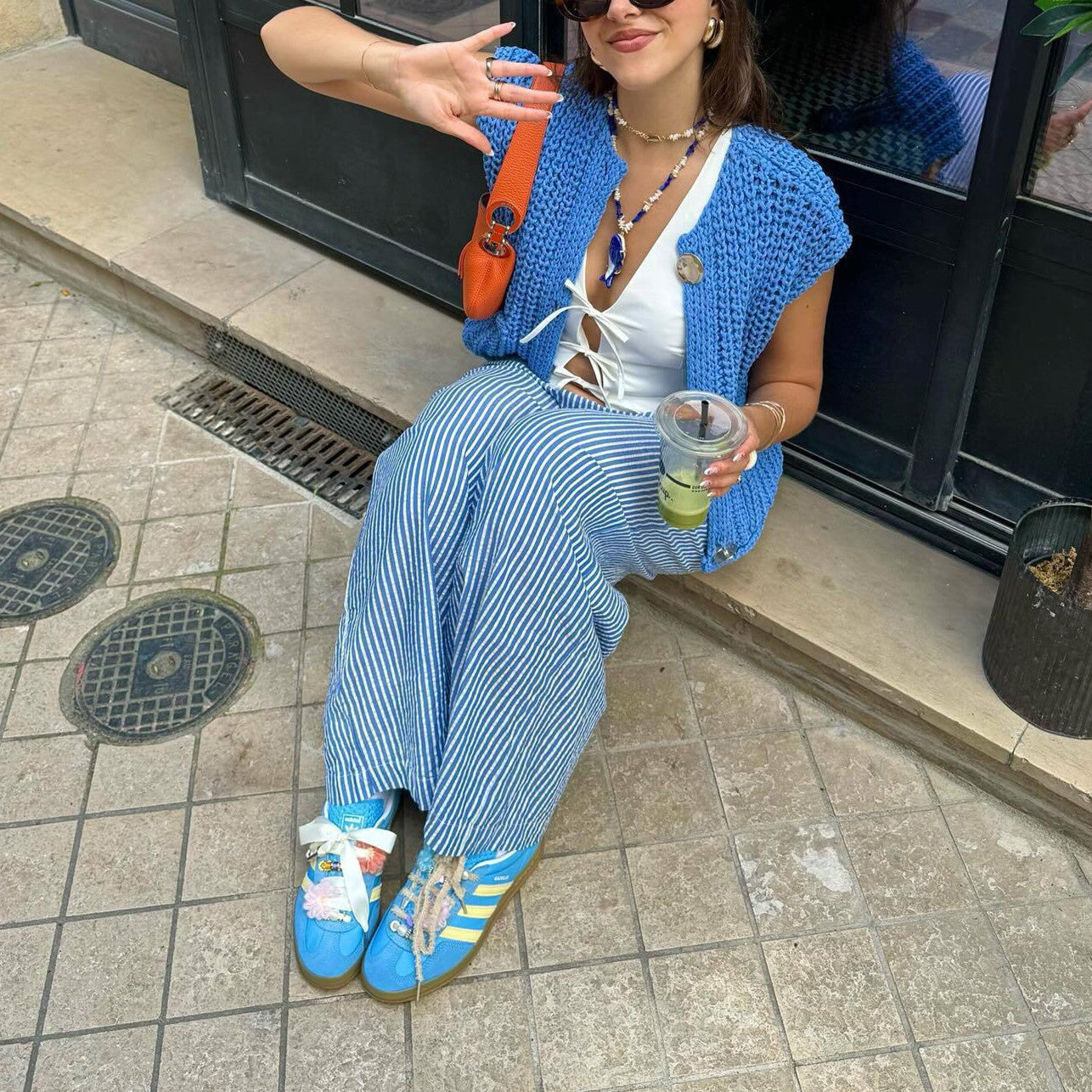 New Casual Knitted Short Sleeveless Fashion Cardigan Sweater Thick Yarn Open Front Versatile Top Loose Fit Woolen Ves