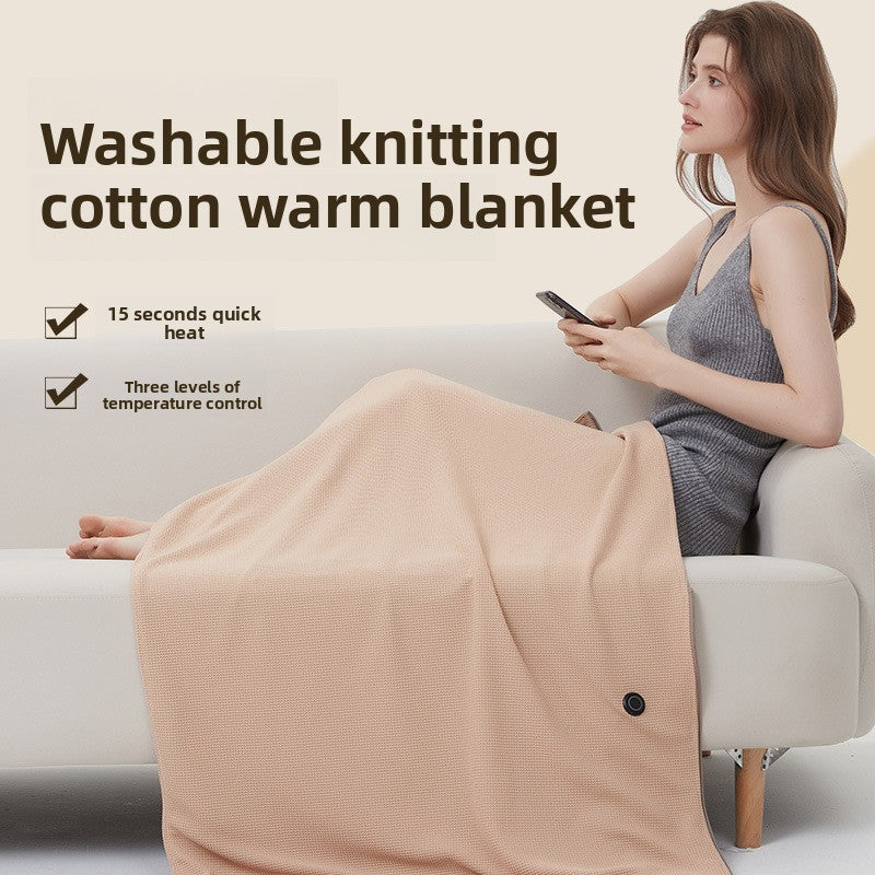Electric heated outdoor shawl, USB rechargeable blanket, office warming blanket