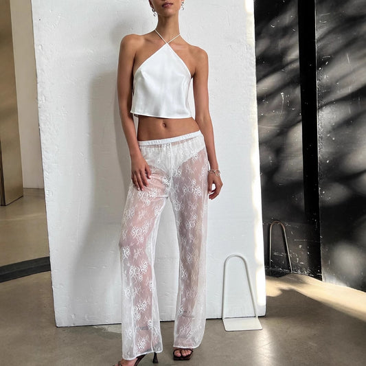 Mesh Horn Trousers Women's