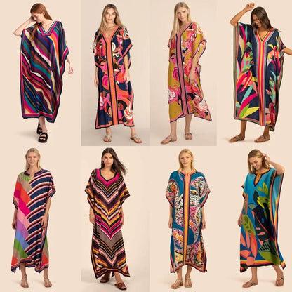 Beach blouses, long robes, vacation dresses and long skirts