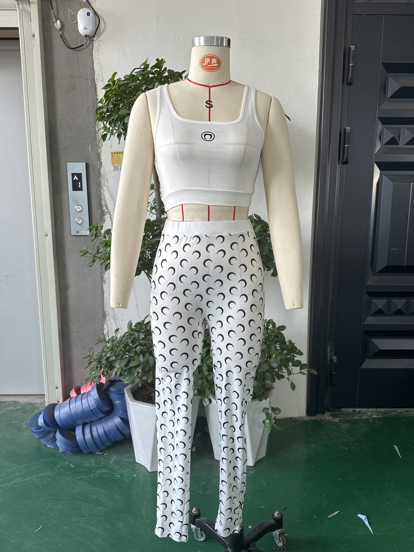 Women's Sleeveless Vest and Trousers Set