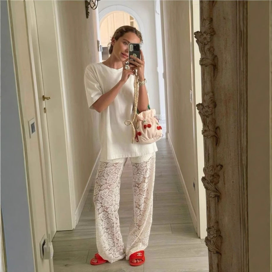 Mesh Horn Trousers Women's