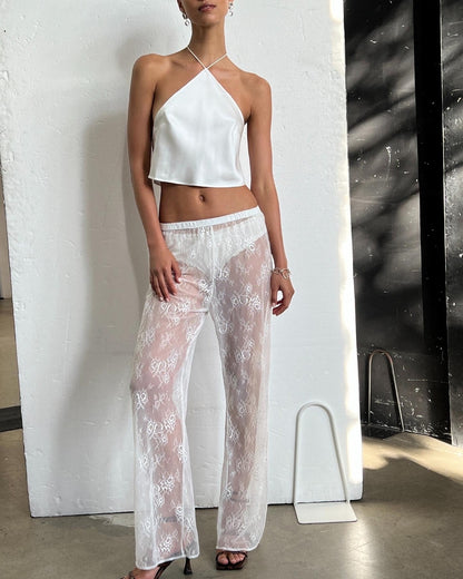 Mesh Horn Trousers Women's